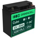 Green Cell® AGM Bateria 12V 20Ah Gel Bateria hermetica segadora scooter Barco de pesca bote cortacéspedes