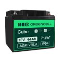 Green Cell® AGM Bateria 12V 44Ah Gel Bateria hermetica segadora scooter Barco de pesca bote cortacéspedes