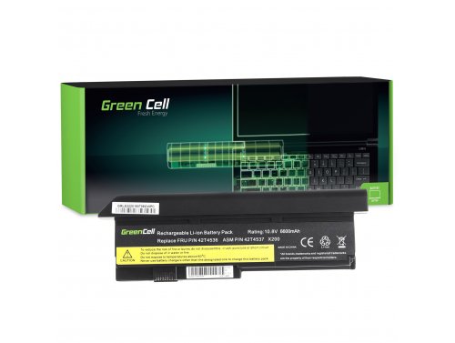 Green Cell Batería 42T4536 42T4649 42T4650 43R9253 43R9254 para Lenovo ThinkPad X200 X200s X201 X201i X201s