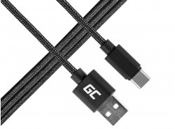 Kabel Draht Green Cell USB-C Nylon 1m