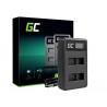 Green Cell ® Cámara Cargador de batería AHBBP-501 para GoPro AHDBT-501, Hero 5 Hero 6 Hero 7 HD Black White Silver Edition