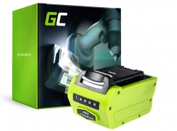 Batería Green Cell (4Ah 40V) G-MAX 40V 29717 29727 G40B2 G40B4 para GreenWorks 40V Series 20077 20117 1301507 2500207 2504807