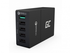 Cargador universal Green Cell ® con función de carga rápida, 5 puertos USB, QC 3.0