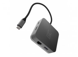 Estación de acoplamiento, adaptador, Green Cell GC HUB2 USB-C 6 en 1 (USB 3.0 HDMI Ethernet USB-C) para Apple MacBook, Dell XPS