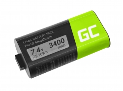 Batería Green Cell 533-000116 533-000138 D09S07F0001N04 para altavoz MEGABOOM S-00147 UE Ultimate Ears, 7.4V 3400mAh