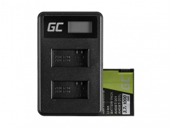 Batería Green Cell ® AHDBT-201 y cargador AHBBP-301 para GoPro Hero HD 3 3+ Black Silver White Edition 1000mAh