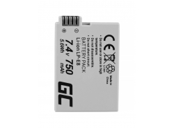 Green Cell ® Akku LP-E8 für Canon EOS Rebel T2i, T3i, T4i, T5i, EOS 600D, 550D, 650D, 700D, Kiss X5, X4, X6 7.4V 750mAh