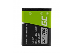 Green Cell ® Akku EN-EL10 für Nikon Coolpix S60, S80, S200, S210, S220, S500, S520, S3000 3.7V 700mAh