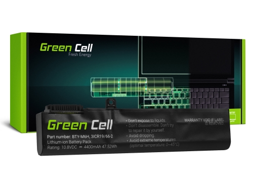 Green Cell Batería BTY-M6H para MSI GE62 GE63 GE72 GE73 GE75 GL62 GL63 GL73 GL65 GL72 GP62 GP63 GP72 GP73 GV62 GV72 PE60 PE70