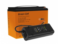 Green Cell® Batería LiFePO4 42Ah 12.8V 538Wh De fosfato de hierro y litio, sistema fotovoltaico, de camión de camping