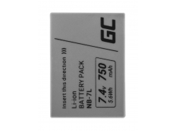 Batería Green Cell ® NB-7L NB7L para Canon PowerShot SX30 IS G10 G11 G12, Full Decoded, 7.4V 750mAh