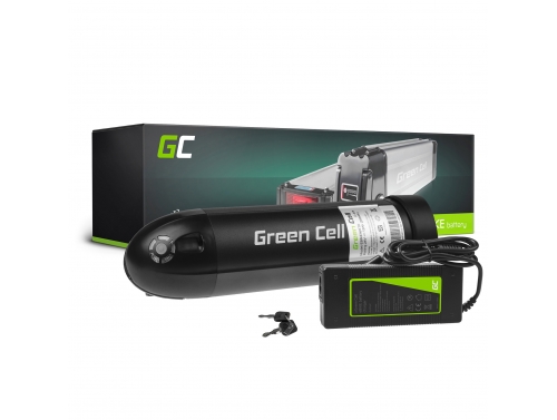 Green Cell Bateria Bicicleta Electrica 24V 12Ah 288Wh Down Tube Ebike 2 Pin y Cargador