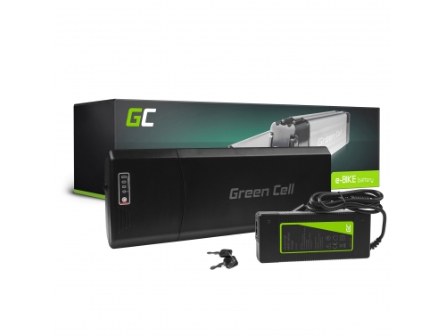 Green Cell Bateria Bicicleta Electrica 24V 13Ah 312Wh Rear Rack Ebike 5 Pin y Cargador
