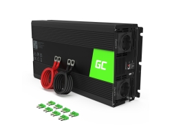 Green Cell® Convertidor de voltaje Inversor 24V a 230V 1500W / 3000W Inversor de corriente USB