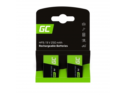 Batería recargable Ni-MH 9V células 250mah