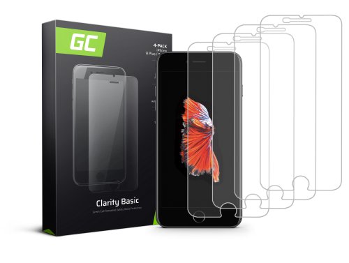 4x Cristal templado GC Clarity para Apple iPhone 6+ / 6S+ / 7+ / 8+
