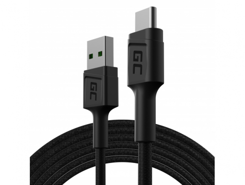 Cable USB-C Tipo C 2m Green Cell Power Stream con carga rápida, Ultra Charge, Quick Charge 3.0