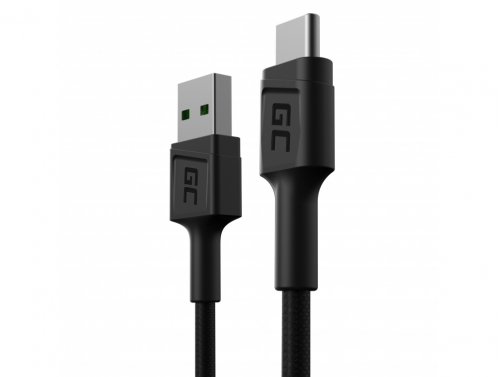 Cable USB-C Tipo C 30cm Green Cell Power Stream con carga rápida, Ultra Charge, Quick Charge 3.0
