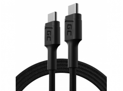 Cable Green Cell GC PowerStream USB-C - USB-C 120cm, entrega de energía de carga rápida (60W), Ultra Charge, QC 3.0