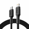 Cable USB-C Lightning MFi 1m Green Cell Power Stream con carga rápida para Apple iPhone
