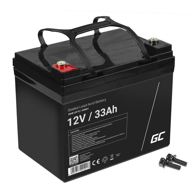 Sealed AGM Gel Batería de carrito de golf, 12 voltios, 35 amperios/hora.