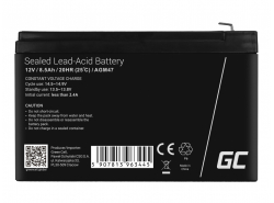 AGM Batería Gel de plomo 12V 8.5Ah Recargable Green Cell para el inversor y la monitorización