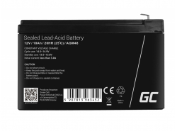 AGM Batería Gel de plomo 12V 10Ah Recargable Green Cell para fotovoltaica y ecosonda