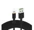 Cable USB Green Cell GC Ray - Micro USB 200cm, LED naranja, carga rápida Ultra Charge, QC3.0