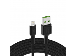 Green Cell GC Ray USB - Cable Lightning de 200 cm para iPhone, iPad, iPod, LED blanco, carga rápida