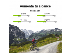 Batería recargable Green Cell Down Tube 36V 13Ah 468Wh para bicicleta eléctrica E-Bike Pedelec