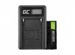 Batería Green Cell ® NP-F970 y cargador BC-V615 para Sony DCR-VX2100 HDR-AX2000 HVR-HD1000U HDR-FX1000 HDR-FX1 6600mAh