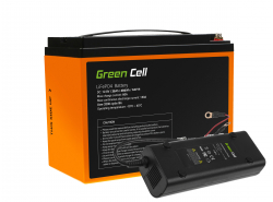 Green Cell® Batería LiFePO4 38Ah 12.8V 486Wh De fosfato de hierro y litio, sistema fotovoltaico, de camión de camping