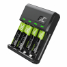 Set Cargador Green Cell GC VitalCharger y baterías NiMH 2x AA 2000mAh 2x AAA 800mAh