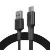 Cable Micro USB 1,2m Green Cell Power Stream con carga rápida, Ultra Charge, Quick Charge 3.0