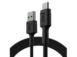 Cable Green Cell GC PowerStream USB-A - USB-C 120 cm, carga rápida Ultra Charge, QC 3.0