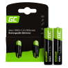 2x Pilas Recargables AAA R3 950mAh Ni-MH Baterías precargadas Green Cell