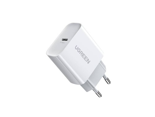 Cargador USB-C UGREEN 20W, Carga rápida QC 4.0, PD 3.0, Ligero y compacto, Color blanco