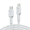 Cable Blanco USB-C – Lightning MFi 1m Green Cell Power Stream con carga rápida Power Delivery, para Apple iPhone