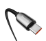 Cable USB-C - USB-C Baseus 100W, 5A, Carga rápida Quick Charge 4.0, PD, AFC, FCP, 2m, Pantalla de potencia de carga