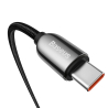Cable USB-C - USB-C Baseus 100W, 5A, Carga rápida Quick Charge 4.0, PD, AFC, FCP, 2m, Pantalla de potencia de carga