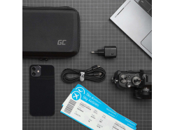 Kit Cargador de red GC PowerGaN 33 W, cable GC PowerStream USB-C - USB-C 2 m PD 60 W, estuche de viaje