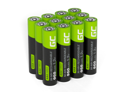12x Pilas Recargables AAA R3 950mAh Ni-MH Baterías precargadas Green Cell