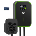 Green Cell Wallbox 22kW GC PowerBox RFID Cargador EV para Tesla Model S 3 X Y, VW ID.3, ID.4 Fiat 500e Kia EV6 Ford Mach-E
