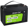 Green Cell Batería LiFePO4 125Ah 12.8V 1600Wh LFP de litio 12V para Casas móviles Energía solar eólica Comida Camión Caravana