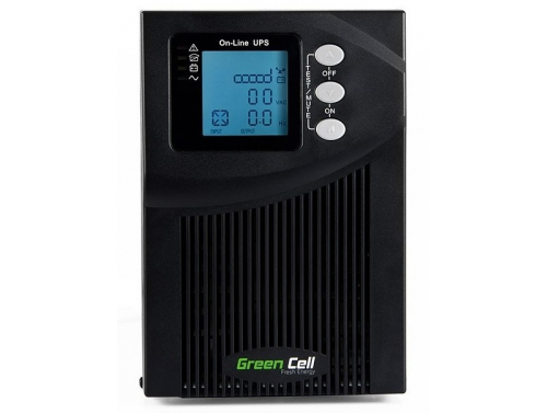 UPS Green Cell 1000VA 900W Sistema de Alimentación Ininterrumpida con pantalla LCD, Onda Senoidal Pura - OUTLET
