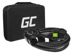 Cable Green Cell GC Tipo 2 para cargar EV Tesla Leaf Ioniq Kona E-tron Zoe 11kW 7m con estuche - OUTLET