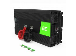 Green Cell ® 1500W / 3000W Inversor convertidor de voltaje sinusoidal puro Inversor 24V 230V