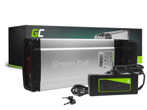 Green Cell Bateria Bicicleta Electrica 36V 12Ah 432Wh Rear Rack Ebike 4 Pin para Haibike, Curtis, Diamant con cargador - OUTLET
