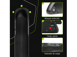Batería recargable Green Cell Down Tube 36V 13Ah 468Wh para bicicleta eléctrica E-Bike Pedelec
