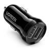 Cargador de coche UGREEN 24W, 2x USB-A para el encendedor, compacto y ligero, carga rápida